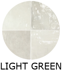 carrelage effet zellige 13,2x13,2 cm MAJESTIC LIGHT GREEN
