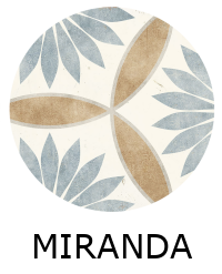 Carrelage MIRANDA 21x25 cm effet carreaux ciment