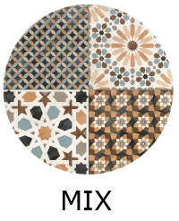 carrelage imitation carreau ciment 44x44 cm casablanca MIX