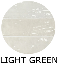 carrelage effet zellige 6,5x20 cm MAJESTIC LIGHT GREEN