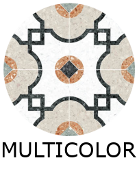 carrelage imitation terrazzo 20x20 cm MILANO MULTICOLOR