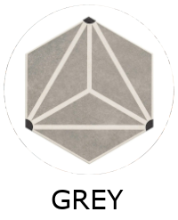 Carrelage OSAKA GREY 28,5x33 cm effet carreaux ciment