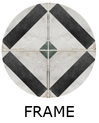 carrelage RENAISSANCE FRAME 20x20cm imitation carreaux ciment vieilli
