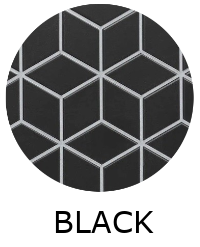 carrelage RHOMBUS BLACK 26,5x51cm imitation carreaux ciment