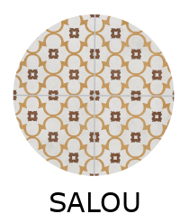 Carrelage Salou 45x45 – Imitation carreaux de ciment ocre et blanc