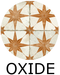 Carrelage carreaux de ciment FS STAR Oxide 45x45 – Etoile effet rouille