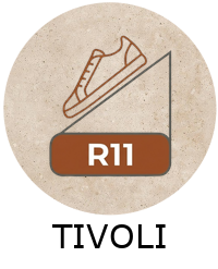 Carrelage grand format imitation travertin 90x90 cm TIVOLI antidérapant R11 rectifié