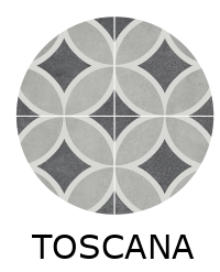 Carrelage Toscana 45x45 – Imitation carreaux de ciment gris anthracite