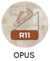 Carrelage Opus romain Travertin R11 – effet pierre antidérapant