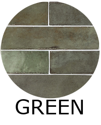 carrelage imitation zellige 6x24.6 cm sage green