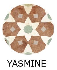 Carrelage imitation carreaux ciment 21x25 cm YASMINE