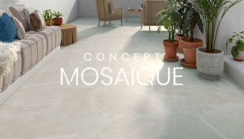 Les carreaux grands formats effet béton